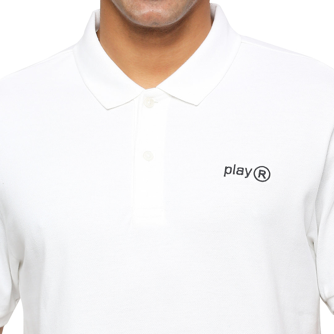 playR Men Solid Basico Polo Tshirt
