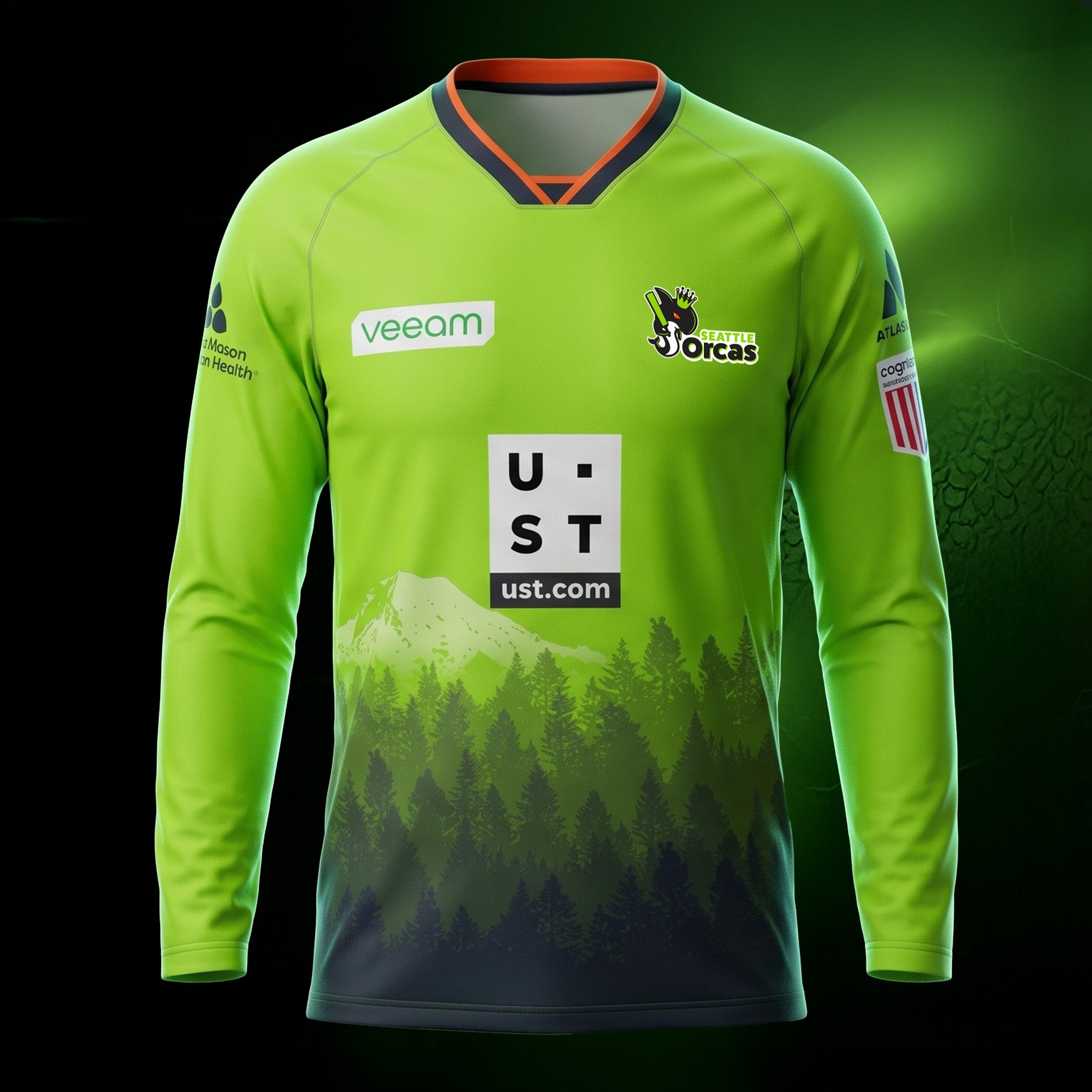 Seattle Orcas Authentic Match Jersey MLC 2026 Adult Full Sleeve Green Main image