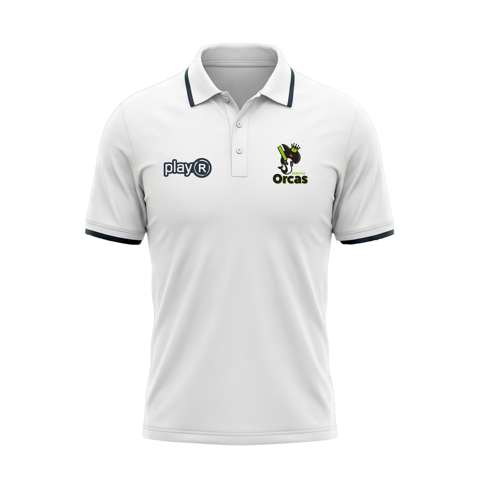 Seattle Orcas Authentic Team Travel Polo Half Sleeve White Main image