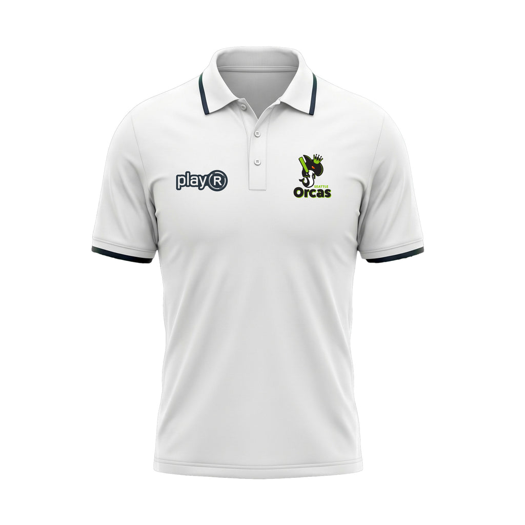 Seattle Orcas Authentic Team Travel Polo Half Sleeve White
