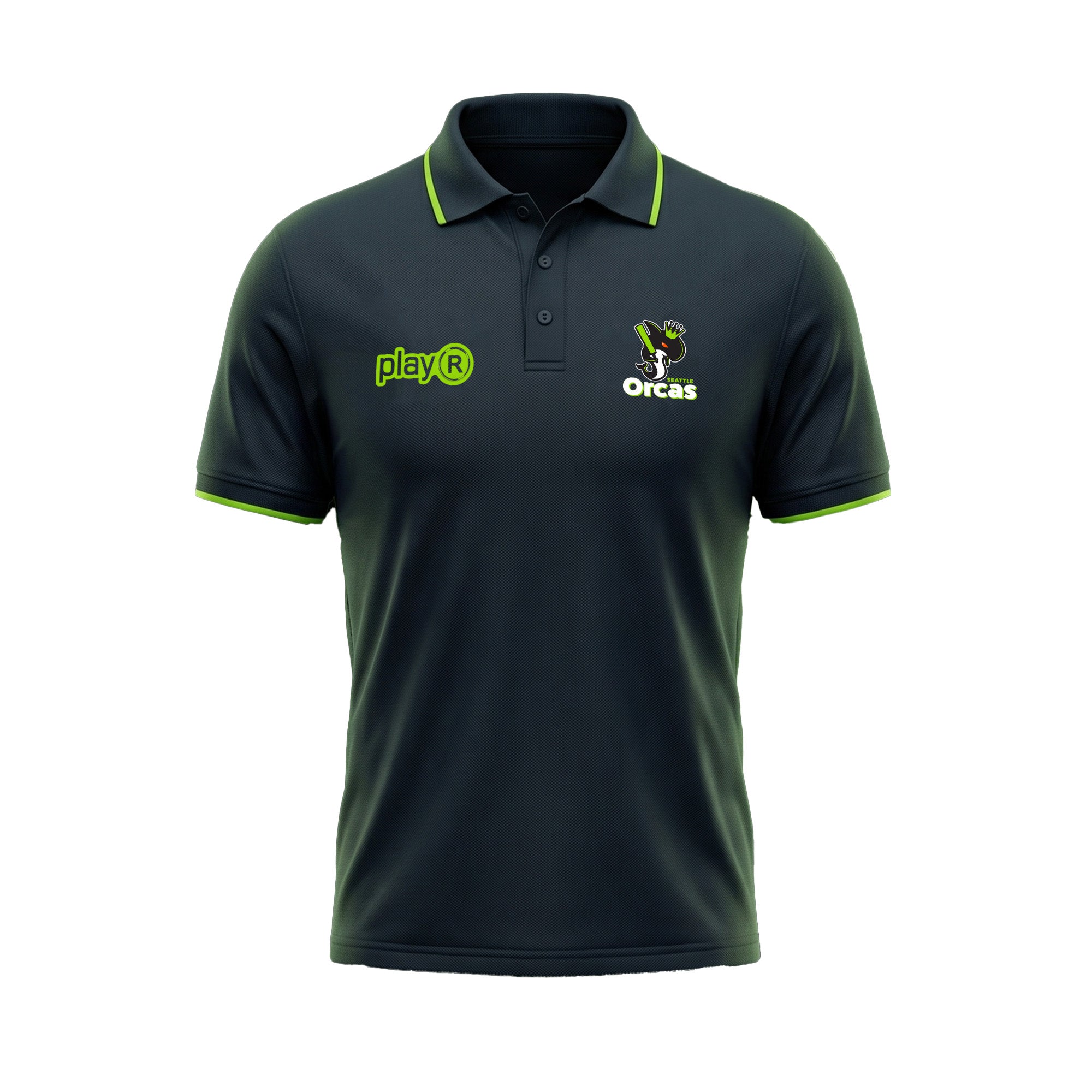 Seattle Orcas Authentic Team Travel Polo Half Sleeve Grey