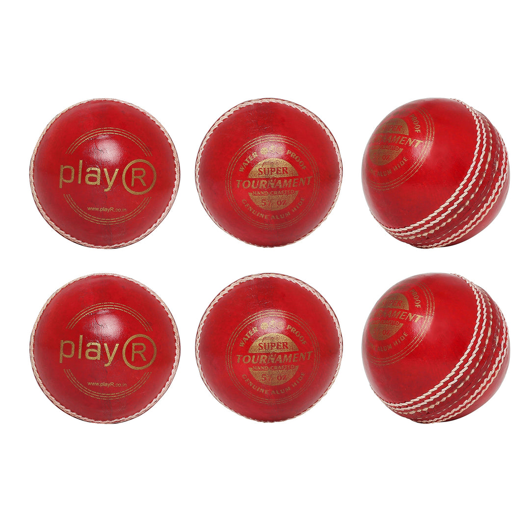Super Tournament Leather Ball (Pack of 6) - Red