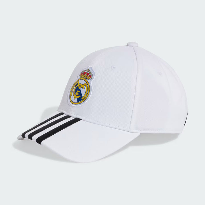 adidas x Real Madrid Unisex Printed REAL BB CAP Free Size Football Cap for All Season White