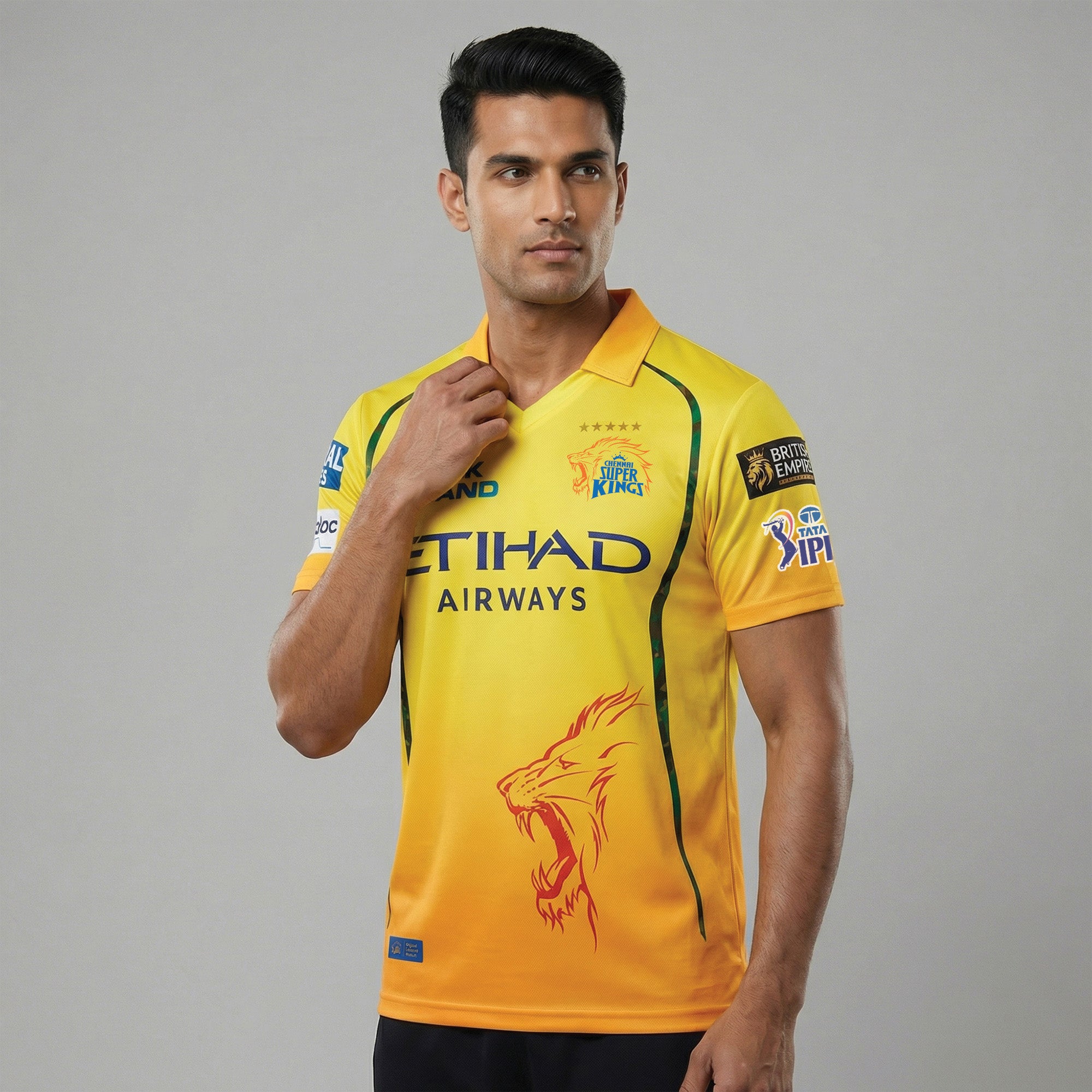 CHENNAI SUPER KINGS AUTHENTIC FAN JERSEY IPL 2026 ADULT DHONI 7 HALF SLEEVE Secondary image