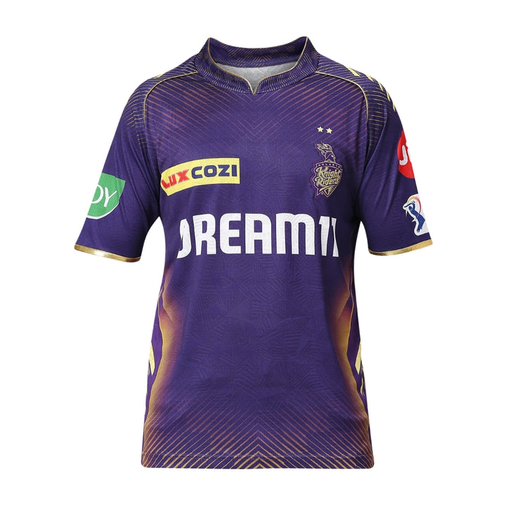 KKR Official Match Jersey 2024 - Plain - Kids (Half Sleeve)