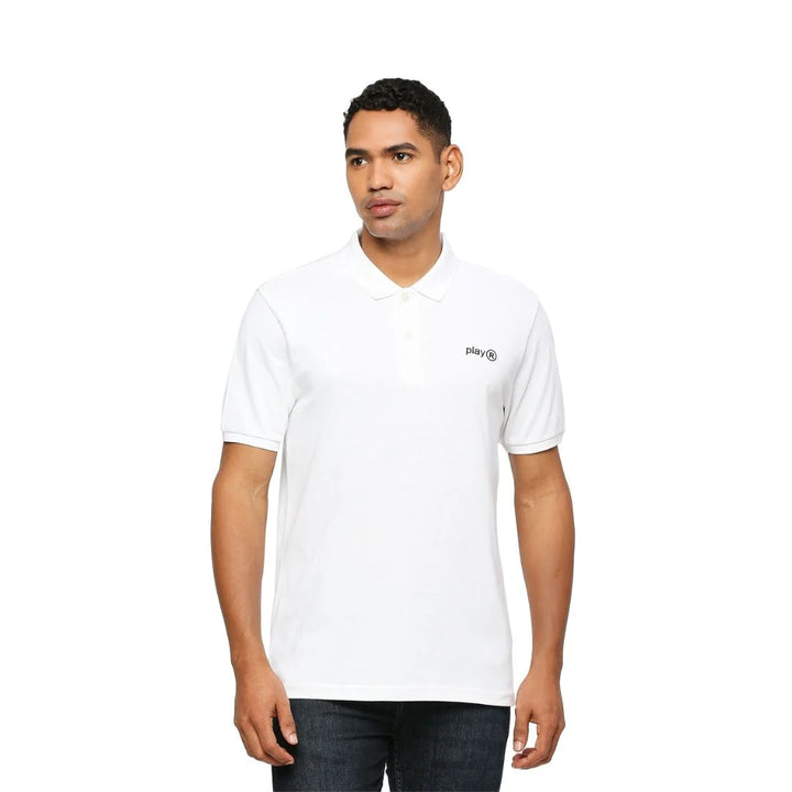 playR Men Solid Basico Polo Tshirt